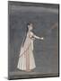 Woman Holding a Sparkler-null-Mounted Art Print