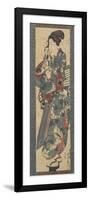 Woman Holding a Towel, 1843-1847-Utagawa Kunisada-Framed Giclee Print