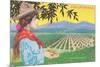 Woman Holding Almonds, California-null-Mounted Art Print