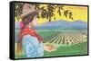 Woman Holding Almonds, California-null-Framed Stretched Canvas