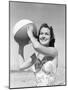 Woman Holding Beach Ball-Philip Gendreau-Mounted Photographic Print