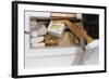 Woman Holding Box of Frozen Corn-William P. Gottlieb-Framed Photographic Print