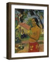 Woman, Holding Fruit (Where Do You Go?), 1893-Paul Gauguin-Framed Giclee Print