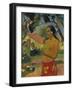 Woman, Holding Fruit (Where Do You Go?), 1893-Paul Gauguin-Framed Giclee Print