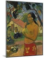 Woman, Holding Fruit (Where Do You Go?), 1893-Paul Gauguin-Mounted Giclee Print