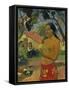 Woman, Holding Fruit (Where Do You Go?), 1893-Paul Gauguin-Framed Stretched Canvas