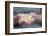 Woman Holding Green Beans in Her Palms-Joe Petersburger-Framed Photographic Print