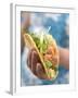 Woman Holding Taco-null-Framed Photographic Print