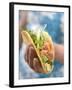 Woman Holding Taco-null-Framed Photographic Print