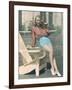 Woman Holding Tennis Racket-null-Framed Photo