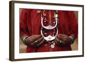 Woman Holding Tribal Jewelry, Chiang Rai, Thailand-Dallas and John Heaton-Framed Photographic Print