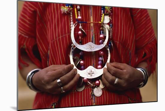 Woman Holding Tribal Jewelry, Chiang Rai, Thailand-Dallas and John Heaton-Mounted Photographic Print