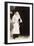 Woman Holding Two Puppies in a Garden-null-Framed Photographic Print