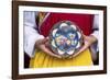 Woman Holding Wooden Plate, China-Dallas and John Heaton-Framed Photographic Print