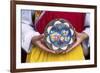 Woman Holding Wooden Plate, China-Dallas and John Heaton-Framed Photographic Print