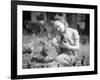 Woman Holds Chicken for Feeding-Philip Gendreau-Framed Photographic Print