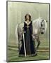 Woman & Horse Medieval Church-null-Mounted Art Print
