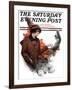 "Woman Hunter Feeding Squirrel," Saturday Evening Post Cover, November 3, 1923-Charles A. MacLellan-Framed Giclee Print