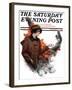 "Woman Hunter Feeding Squirrel," Saturday Evening Post Cover, November 3, 1923-Charles A. MacLellan-Framed Giclee Print