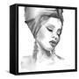 Woman II BW Crop-Aimee Del Valle-Framed Stretched Canvas