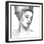 Woman II BW Crop-Aimee Del Valle-Framed Art Print