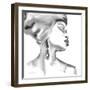 Woman III BW Crop-Aimee Del Valle-Framed Art Print