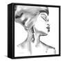 Woman III BW Crop-Aimee Del Valle-Framed Stretched Canvas