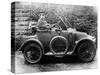 Woman in a 1911 Convertible Renault Ax, C1911-null-Stretched Canvas