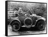 Woman in a 1911 Convertible Renault Ax, C1911-null-Framed Stretched Canvas