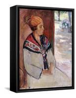 Woman in a Bandana at Prefailles; Femme Au Madras a Prefailles, 1922-Henri Lebasque-Framed Stretched Canvas