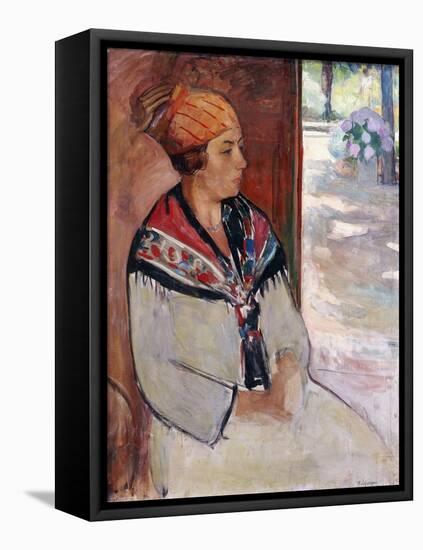 Woman in a Bandana at Prefailles; Femme Au Madras a Prefailles, 1922-Henri Lebasque-Framed Stretched Canvas