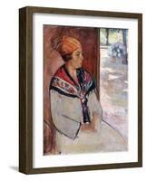 Woman in a Bandana at Prefailles; Femme Au Madras a Prefailles, 1922-Henri Lebasque-Framed Giclee Print