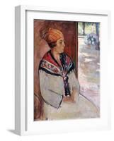 Woman in a Bandana at Prefailles; Femme Au Madras a Prefailles, 1922-Henri Lebasque-Framed Giclee Print