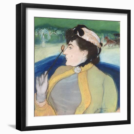 Woman in a Barouche, 1889-Louis Anquetin-Framed Giclee Print