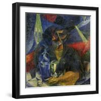 Woman in a Cafe: Compentrations of Lights and Planes-Umberto Boccioni-Framed Giclee Print