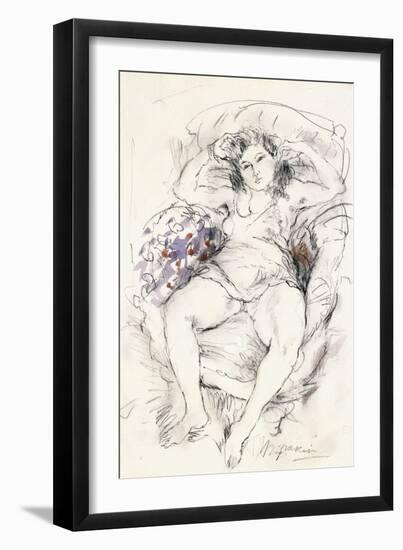 Woman in a Chair, 1925-1926-Jules Pascin-Framed Giclee Print