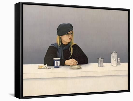 Woman in a Coffee Shop, 1982-Max Ferguson-Framed Stretched Canvas