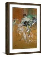 Woman in a corset, a study for Elles, 1896.-Henri de Toulouse-Lautrec-Framed Giclee Print