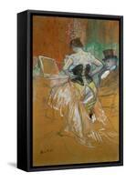 Woman in a corset, a study for Elles, 1896.-Henri de Toulouse-Lautrec-Framed Stretched Canvas