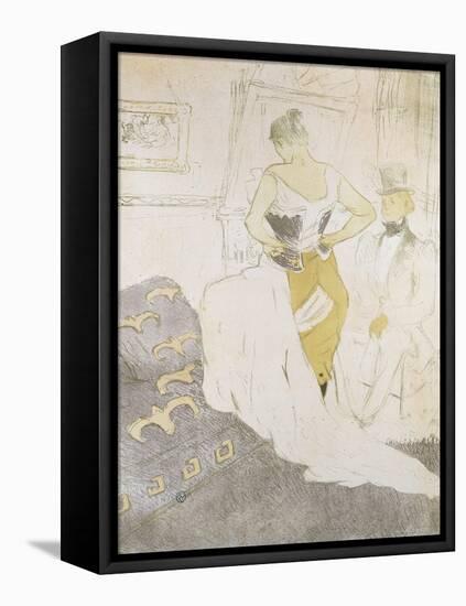 Woman in a Corset, from Elles; Femme En Corset, from Elles, 1896-Henri de Toulouse-Lautrec-Framed Stretched Canvas