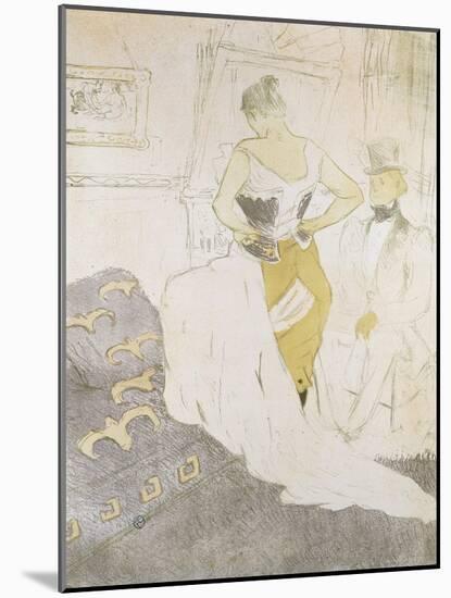 Woman in a Corset, from Elles; Femme En Corset, from Elles, 1896-Henri de Toulouse-Lautrec-Mounted Giclee Print