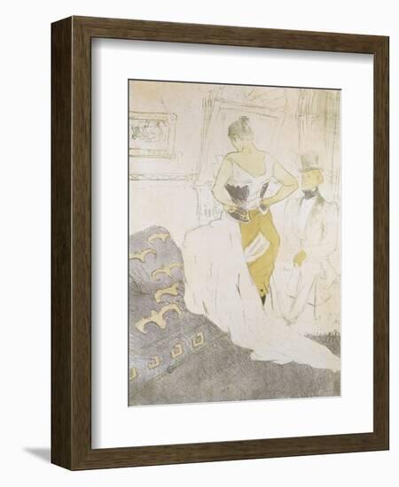 Woman in a Corset, from Elles-Henri de Toulouse-Lautrec-Framed Giclee Print