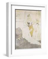 Woman in a Corset, from Elles-Henri de Toulouse-Lautrec-Framed Giclee Print