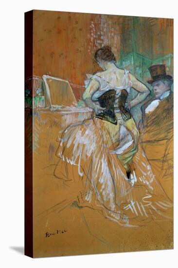 Woman in a Corset-Henri de Toulouse-Lautrec-Stretched Canvas