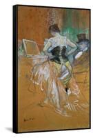 Woman in a Corset-Henri de Toulouse-Lautrec-Framed Stretched Canvas