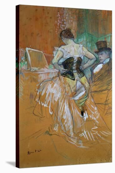 Woman in a Corset-Henri de Toulouse-Lautrec-Stretched Canvas