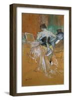 Woman in a Corset-Henri de Toulouse-Lautrec-Framed Giclee Print