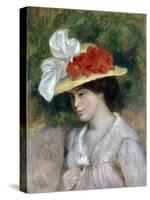 Woman in a Flowered Hat, 1889-Pierre-Auguste Renoir-Stretched Canvas