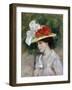 Woman in a Flowered Hat, 1889-Pierre-Auguste Renoir-Framed Giclee Print