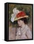 Woman in a Flowered Hat, 1889-Pierre-Auguste Renoir-Framed Stretched Canvas